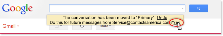 Click 'Yes' to save this setting