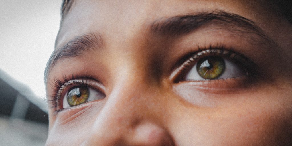 A woman with astigmatism
